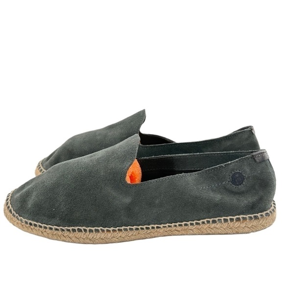 Massimo Dutti mens flats size 43 split suede espadrilles gray suede loafers main image 5